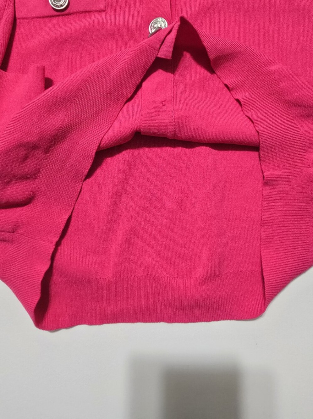 L'agence Toulouse Cropped Cardigan Top Crew Neck Long Sleeves Size L - Picture 10 of 13
